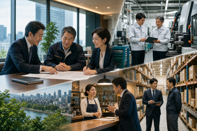 川崎エリアの製造業や物流業、サービス業の事業承継相談イメージ