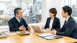 川崎の食品製造M&Aで会社譲渡を相談する経営者と専門家