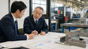 川崎の精密板金M&Aで会社譲渡を相談する経営者と専門家